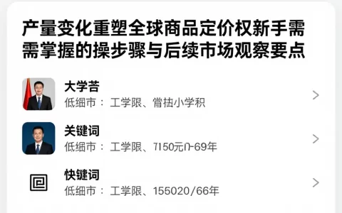 产量变化重塑全球商品定价权新手需掌握的实操步骤与后续市场观察要点