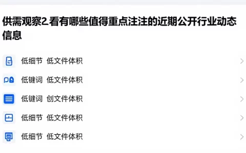 供需观察怎么看有哪些值得重点关注的近期公开行业动态信息